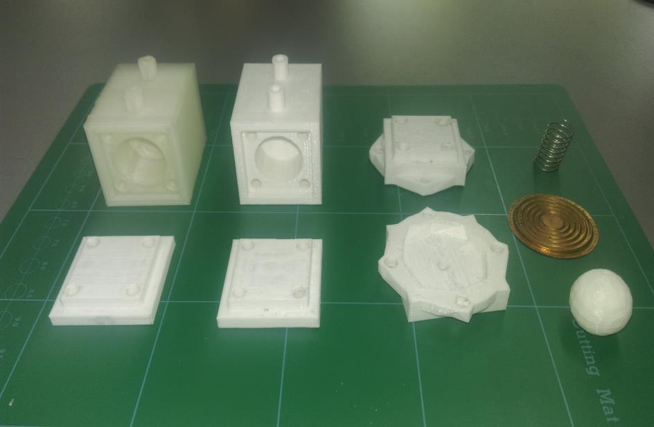 The 3D model of the valve (figure ) was used to obtain the input data for rapid prototyping printer. Figure shows the parts obtained.