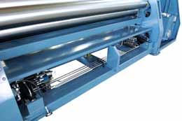 Planetary Swing Rolls System Side rolls are guided by swing beds which allows them to act as 2 independent axes moving on curve shape orbits.
