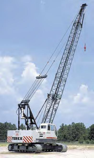 HC 50 Hydraulic Crawler Crane FEATURES 50 tons (45.4 mt) max lift capacity 160 ft. (48.8 m) max lift crane boom length 130+40 ft. (39.6+12.