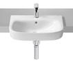 taphole White Overflow 500mm x 420mm 1 taphole White Overflow Debba Semi Inset Basin 500 Debba Semi Recessed Basin 520