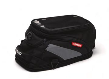 City Tankbag Tank-mounted bag for Yamaha street motorcycles Soft tankbag with flexible bottom and easy fixation 12L volume Includes pocket for small items such as your wallet and mobile phone Two map