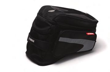 YME-W0750-20-00 Touring Tankbag Tank-mounted bag for Yamaha touring motorcycles Soft tankbag with flexible bottom and easy magnetic fixation Integrated map holder, reflective stripes on side Includes