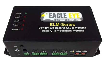 ELM-Series Electrolyte Level Monitor Electrolyte Level Monitoring Systems ELM-SERIES ELM Monitor Product Features Low cost monitor for electrolyte level & cell temperature monitoring Auto calibrating