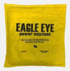Eagle Eye Spill Containment Features UL Listed spill containment system Flame retardant, absorb and neutralize battery electrolyte Retrofit to existing, pre-installed battery systems Frame