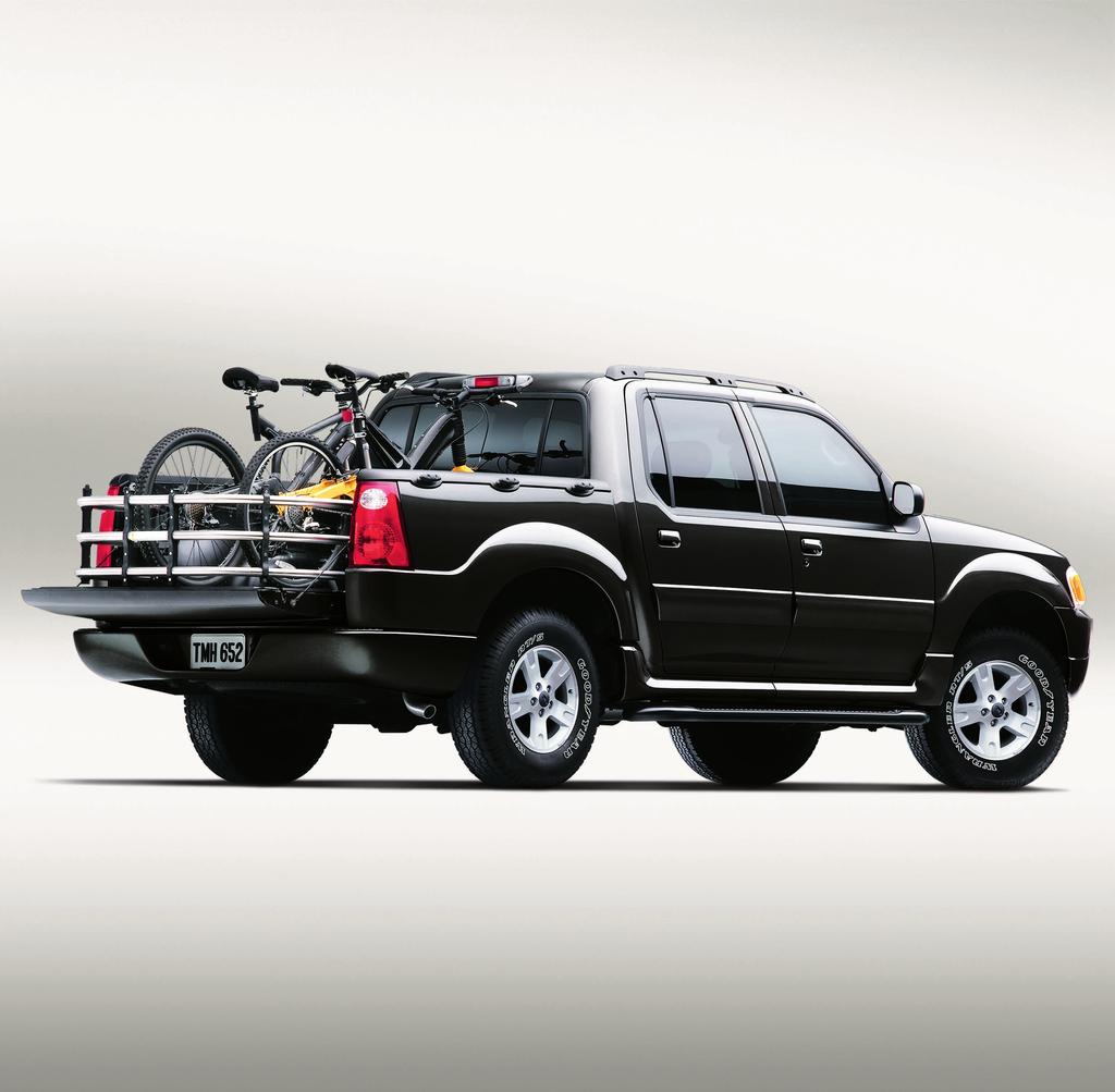 HAVE YOUR TRUCK AND SUV TOO. This is Explorer Sport Trac. A vehicle that combines the strength of a truck with the comfort and capability of an SUV. Its standard 210-hp* 4.