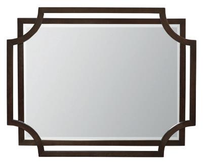 JET SET INDEX 356-321 MIRROR W 38 D 1-3/4 H 48 in. W 96.52 D 4.45 H 121.92 cm. Wood-frame with 1 beveled mirrored glass. Can be hung vertically or horizontally.