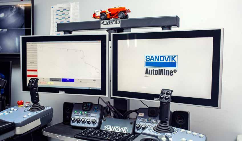 Remote operator Sonny Melancon. The integrated AutoMine system from Sandvik uses wireless communication, onboard cameras and a navigation system to monitor and control the unmanned truck.