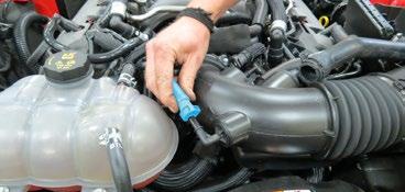 Remove the driver side PCV hose from the air inlet