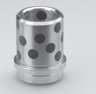 Self-Lubricating Ejector Bushings Product Features These self-lubricating bushings contain graphite plugs which are impregnated with oil.
