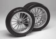 - Tire equipment front, 00/ ZR 7 on alloy rim ( J x 7) and Tires equipment rear, 9/ ZR 8 on alloy rims ( J x 8) in black 70.