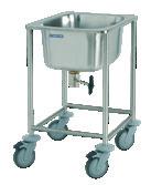 4554600 Product name Basin trolley Metos AV-45 Size mm (w * d * h) 470 * 570 * 800 11,000KG 45 litres Basin trolley