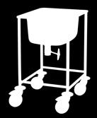 12,000KG 50 litres - stainless steel trolley to be used with cutlery baskets for presoaking - all welded - 125 mm