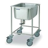 - castor Ø 125 mm, two castors equipped - runners for two 500 mm baskets Basin trolley Metos AV-70 Product number