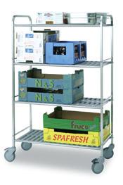 FP Size mm (w * d * h) 970 * 480 * 1570 30,900KG 4 shelves Laundry trolley Metos LAT FP Product number