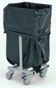 article 4554196 - removable plastic waste bin 60 litres with lid - handle can be removed if necessary - wheels with ball