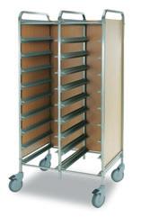 NORDIEN-SYSTEM TRAY TROLLEYS Tray trolley Metos TRT-10 FP Product number 4554432 Product name Tray trolley Metos TRT-10 FP Size mm (w * d * h) 410 * 590 * 1591 12,000KG 10