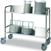load 100 kg - 2 double sided stainless steel shelves - capacity 8 plate cassettes - with plate cassettes diameter 28-32 cm it is recommended to use bumper - max.