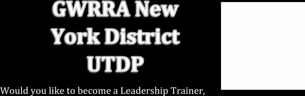 Program (UTDP) is the program designed to teach candidates to become University Trainers for Leadership Training, Rider Education and/or Membership Enhancement.