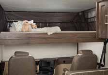 then convert the cabover drop-down bunk for the kids to