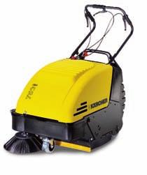 Walkbehind vacuum sweepers Topoftheline walkbehind models KM 70/30C: Batteryoperated sweeper produces a powerful sweeping and vacuum action to control litter and