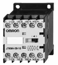 Mini Motor Contactor J7KNA ) Main contactor AC & DC operated Integrated auxiliary contacts Screw fixing and snap fitting (35 mm DIN-rail) Range from 4 to 5.