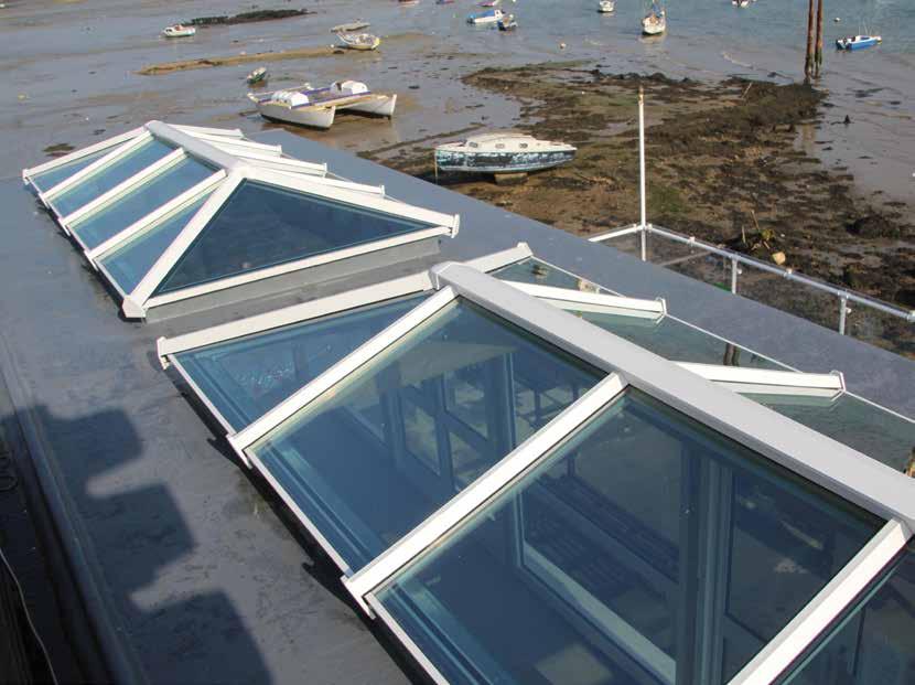 PITCHED PVC-U SKYLIGHTS There are lots of ways to add light to buildings, but none are as stylish as Skypod pitched PVC-U skylights Impress customers and end-users with desirable, space-enhancing