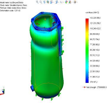 4.1. Finite Element Analysis FEA After the calculation an imensioning of the filter housing were carrie out for the nominal PN 4.