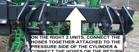 STEP 6: Install 1) 2515-383 3/8 X 35 hydraulic hose on each end,