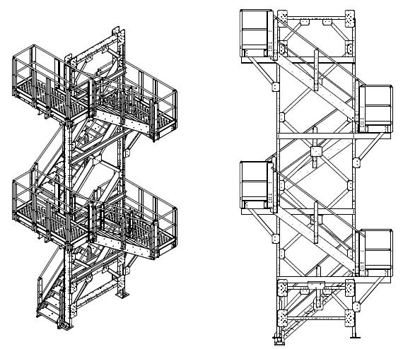 A-Series Tower Stairs Call for Quote, Applicable Standards and Local Codes Determine Layout.