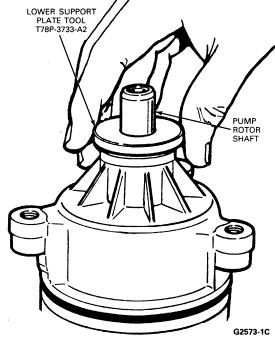 Page 1 of 7 Section 11-02A: Steering Pump, Power, C-II DISASSEMBLY AND ASSEMBLY Workshop Manual Power Steering Pump NOTE: Prior to disassembly of the power steering pump, the pump must be removed