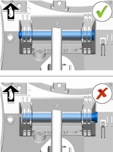 o If bearing pin <1> is correctly fitted, CONTINUE to SECTION E to install locking circlip. o If bearing pin is not correctly fitted, CONTINUE to SECTION D to inspect bracket for damage.
