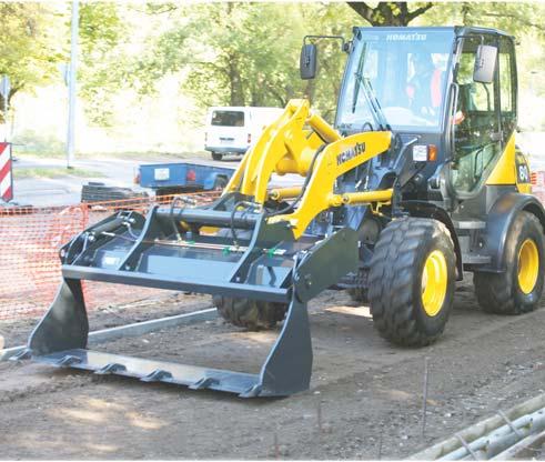 Comfort Convenient daily travel is essential for a compact wheel loader while changing applications and job sites.