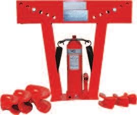 00 Floor press, suitable for repair and maintenance workshops. The press unit is supplied with an adjustment screw to be able to reach the work material more easily.
