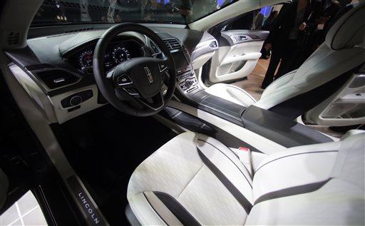 (AP Photo/John Locher) The 2017 Lincoln MKZ is shown at the Los Angeles Auto Show on Wednesday, Nov. 18, 2015 in Los Angeles. The Lincoln MKZ is getting an updated look and a big increase in power.