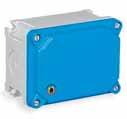 TAIS series Modular boxes Thermosetting (GRP) Junction boxes in thermosetting (GRP) with low cover IP68 Back plates in galvanized steel for TAIS boxes External Box height Cover height 92x92 50 8