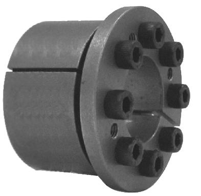 CAL5B (Self-Centering) Consists of one inside and one outside cone ring, which are joined by a set of screws. It is suitable for high torques and is self-centering.