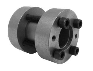 CAL10 (Rigid Coupling) Consists of one inside and two outside cone rings, which are joined by a set of screws. This locking device is designed as a rigid coupling to join the shafts of the same size.