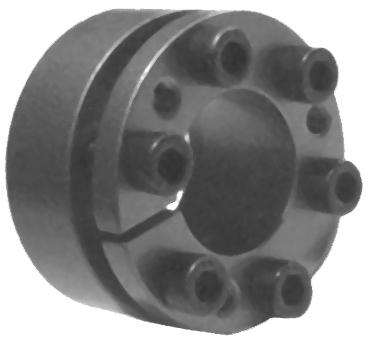 CAL12S (Self-Centering) Consists of one inside and one outside cone ring, which are joined by a set of screws. It is suitable for medium to low torques and is self-centering.