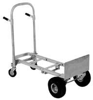 Super Slik raised runners to help slide load on and off with minimal effort WHEELS: 10 Semi-Pneumatic wheel is a popular shock-absorbing, rupture proof hand truck wheel that requires no air pressure.