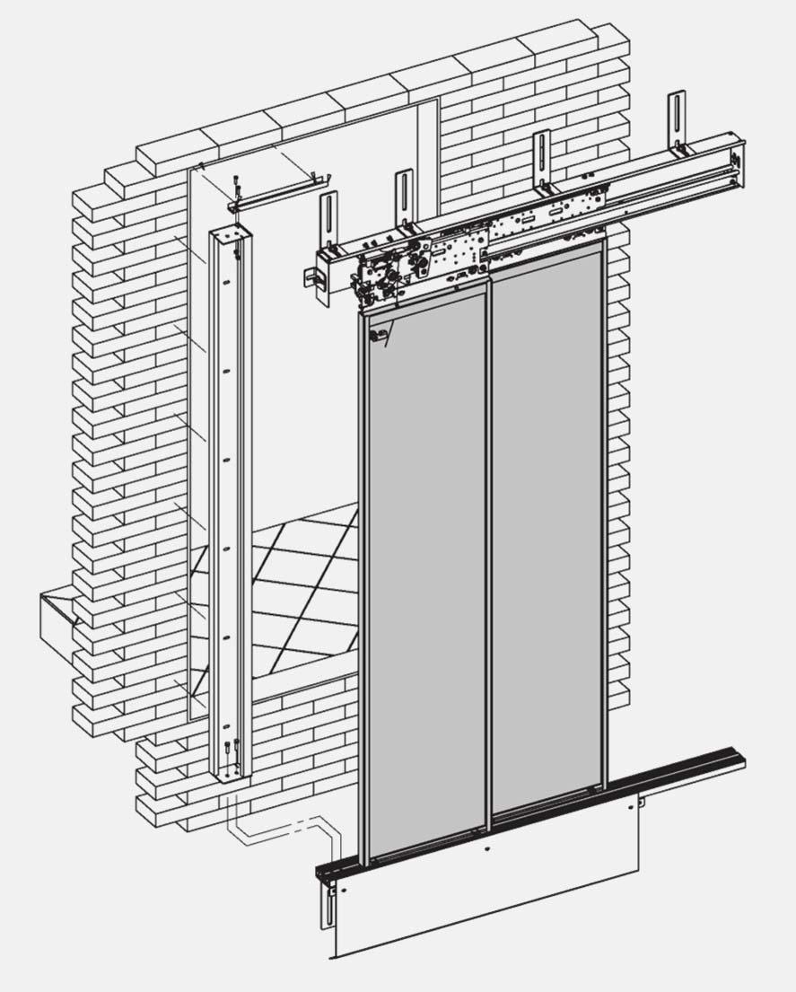 Required construction works and predispositions Landing door predisposition Landing doors Hinged doors: to be installed during the predisposition phase under the Customer responsibility.