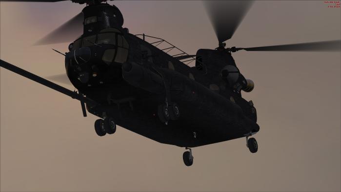 The model does resemble the real world MH-47G Chinook quite well and I was happy to see that Area-51 Simulations had included so many details as e.g. the probe used for air re-fueling.