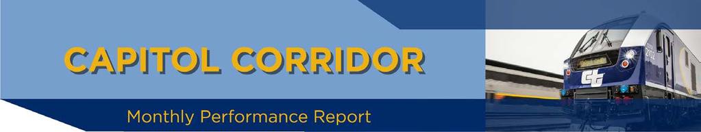 Service Performance Overview The Capitol Corridor set a record for monthly ridership and revenues in.
