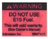 Muffler Hot Warning Label
