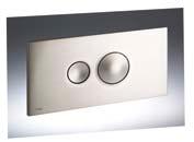 The differently curved actuating buttons for the dual-volume flush technology are really pleasant to the touch.