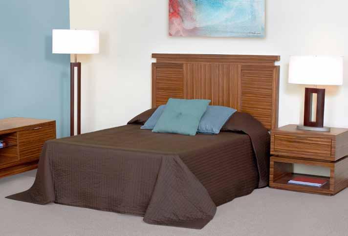 31101 Melbourne Designed by Michael Wolk wood collection ACD-31101 Finish Shown: Zebrawood ACD-31101-80-Q Melbourne Headboard - Queen 63"
