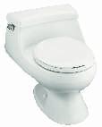 with round-front bowl and French Curve toilet seat in White 737 x 518 x 591 mm
