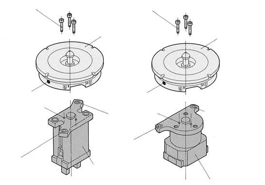 and wiring procedures. Based on the positioning of the tool adapter and the air gripper shown in the figures below, note that it is possible to rotate them every 2 and in three different directions.