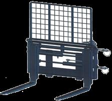Buckets, material handling Pallet fork with side shift Hydraulic fork adjustment on the pallet fork makes it possible to move the