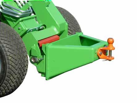 Buckets, material handling Ball hitch on front The ball hitch on front allow for an easier way to move