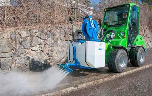 The pressure washer makes your Avant a moving washing unit you can wash your loader, equipment, car etc.